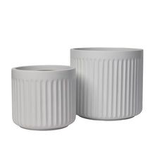 Load image into Gallery viewer, Dorsey Fluted Fiberglass Planter Collection- White
