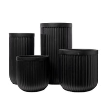 Load image into Gallery viewer, Dorsey Fluted Fiberglass Collection- Black
